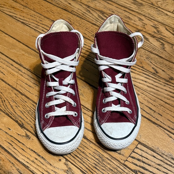 Converse Chuck Taylor All Star High Top Sneakers m5 w7 Dark Red - Picture 1 of 8
